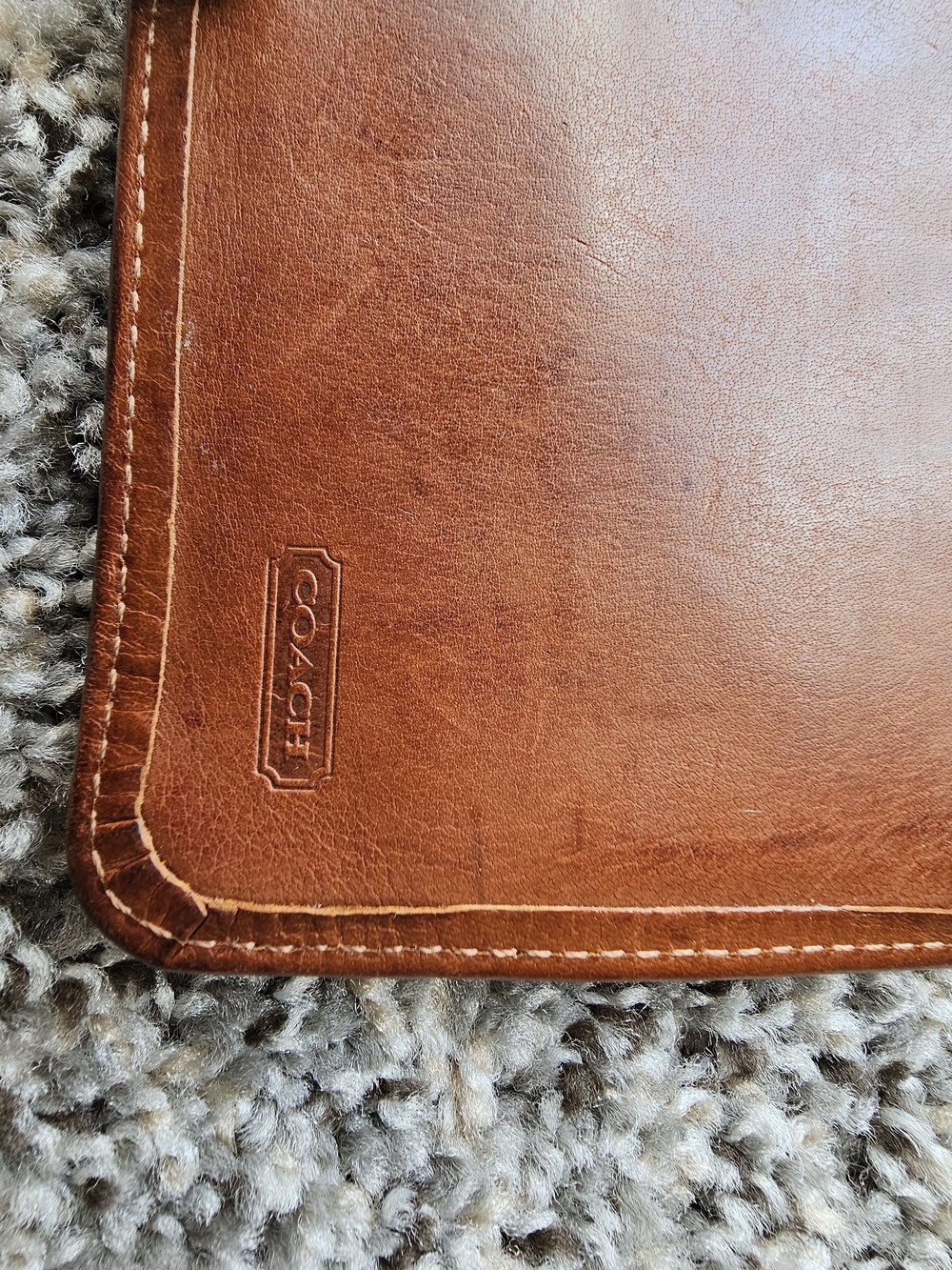 COACH Leather Wallet Passport Holder - Brown. - Picture 2 of 5